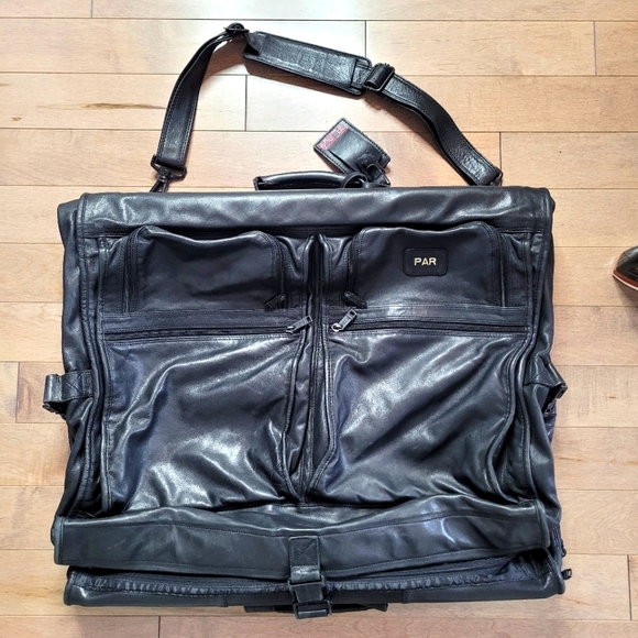 Tumi Other - Tumi large black leather garment bag